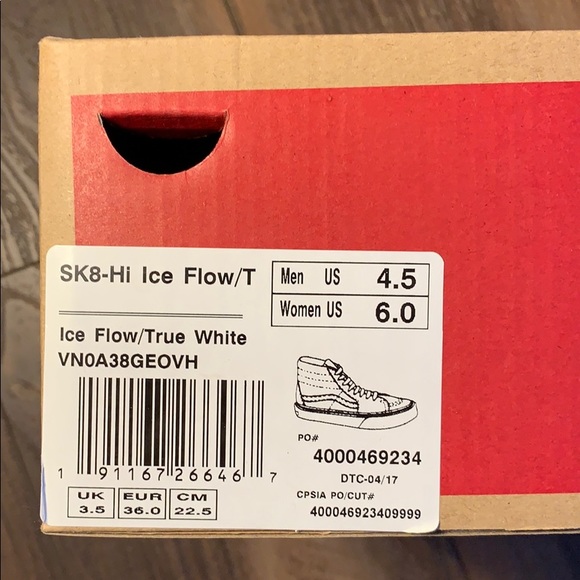 WOMEN’s SK8-HI ICE FLOW/TRUE WHITE VANS - Picture 6 of 7